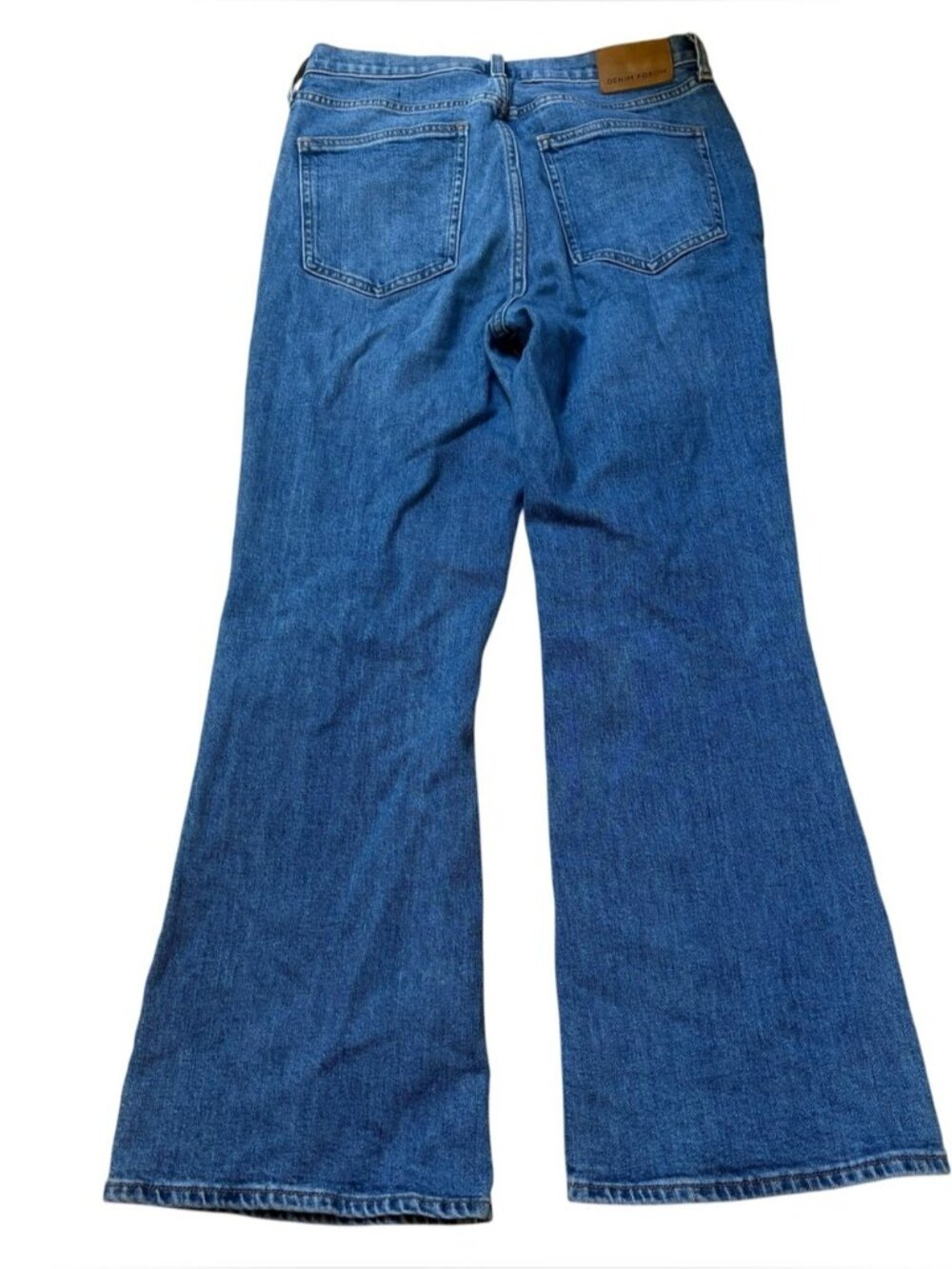Denim Forum The Twiggy High Rise Flare Jeans Blue Size 28 - Picture 2 of 6
